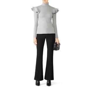 Hunter Bell Gray Ruffle Sweater